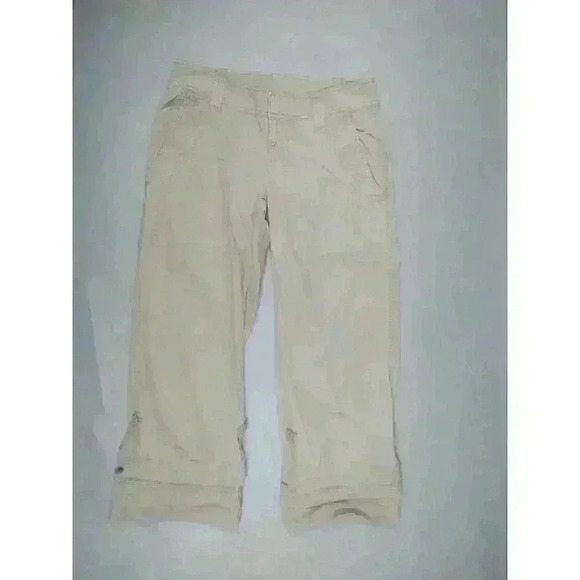 The North Face Roll Up Capri Pants Womens 4 Beige Ripstop - Picture 5 of 10